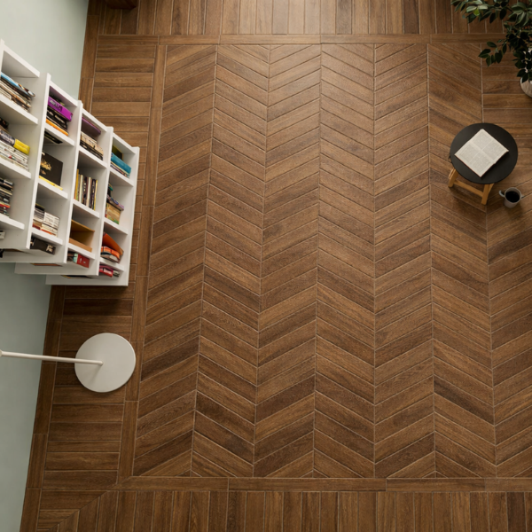 Picture of Floor tile vintage brune, wood effect, matt, 7.5x45
