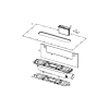 Picture of Tece drain profile, stainles steel, standard profile, side drain, dn 50