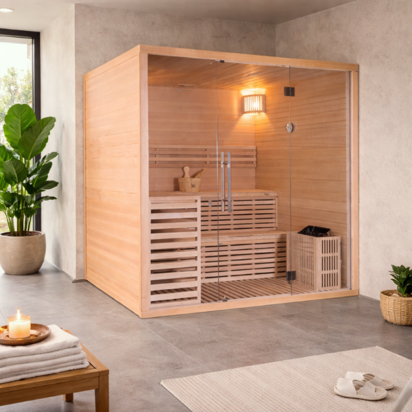 Picture of Calidus finnish sauna, hemlock wood, 200x170x210cm