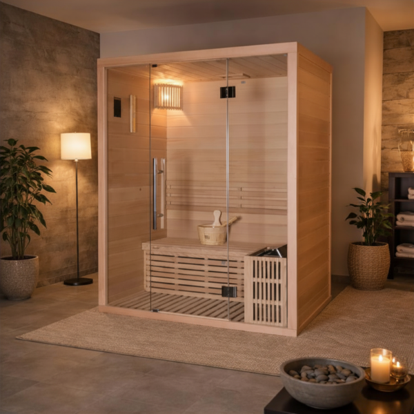 Picture of Igneus finnish sauna, hemlock wood, 150x150x190cm