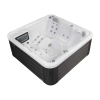 Picture of Pluto p&p hot tub with hydromassage, acrylic, freestanding, white/grey 200x200x89cm