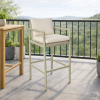 Picture of Stool, oslo, teak grey, sand, 57.8x57.8x112.3cm