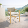 Picture of Chair with armrest, rio, teak natural, marron,  cushion cream, 59x54.4x78.5cm