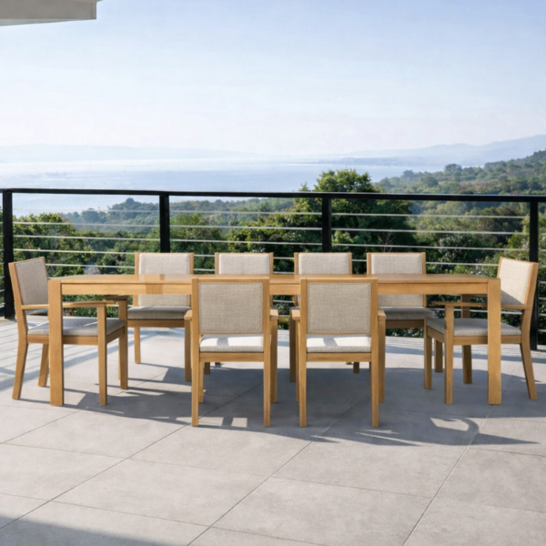 Picture of Dining table, rolfo, wood teak, natural, 120x345x76cm 