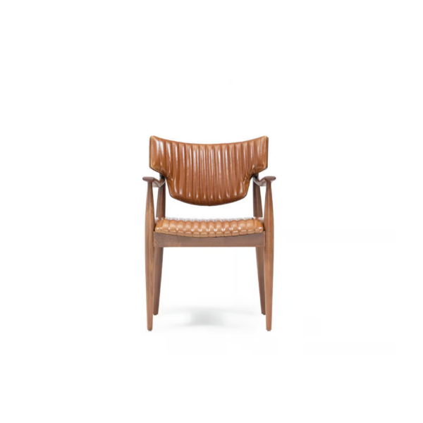 Picture of Chair, gusto, leather+wood, brown, 60x58x87 (h) cm
