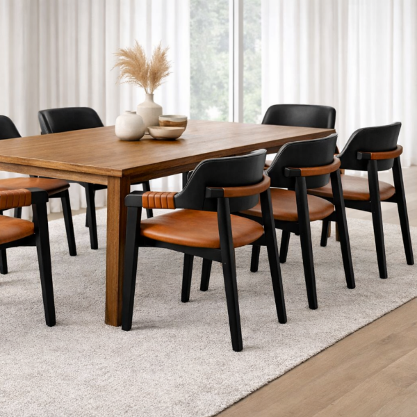 Picture of Dining chair, shivas, leather, black
