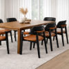 Picture of Chair, shivas, leather+wood, 65x59x82 (h) cm