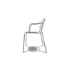 Picture of Chair with armrest, si- si dots, steel, matt linen, 62  x  55 x 80 cm