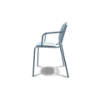 Picture of Chair with armrest, si- si barcode, zinc + steel, blue, 55  x  62  x  80 cm