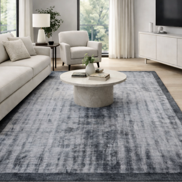 Picture of Carpet, horizon, hand woven wool, blue carbone, 250x350cm