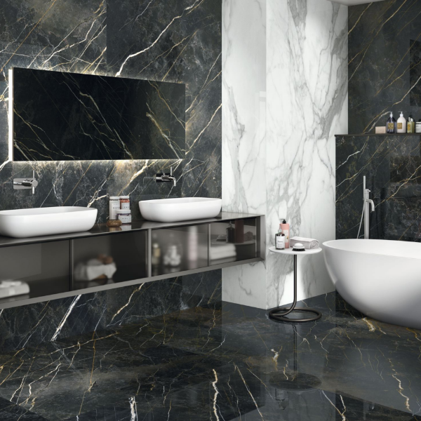 Picture of Floor tile wacom, marble effect, glossy, 7mm 120x260 