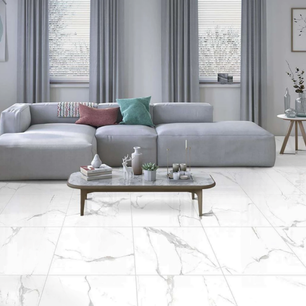 Picture of Floor tile statuario goya, marble effect, matt, 60x60