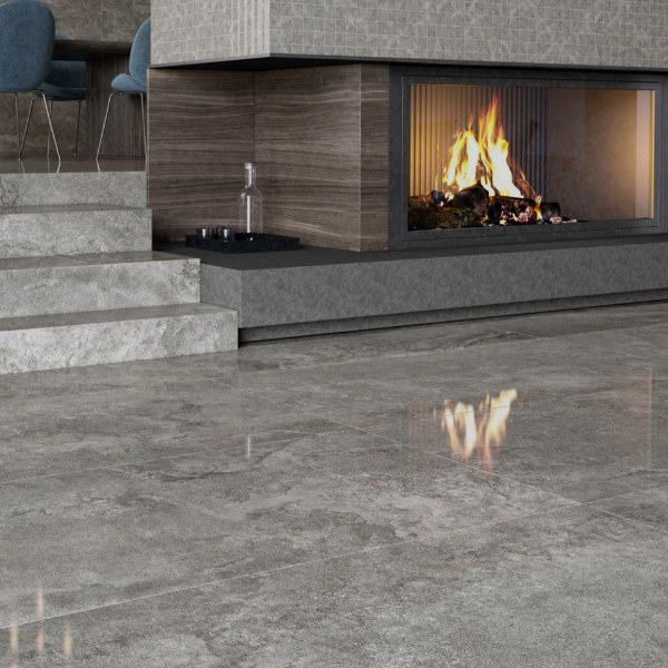 Picture of Floor tile capadocia, stone effect, glossy, 60x120