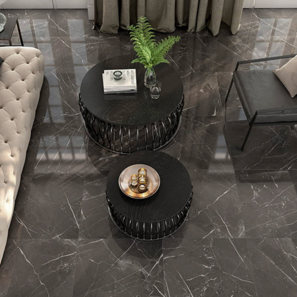 Picture of Floor tile museum, marble effect, glossy, 60x60
