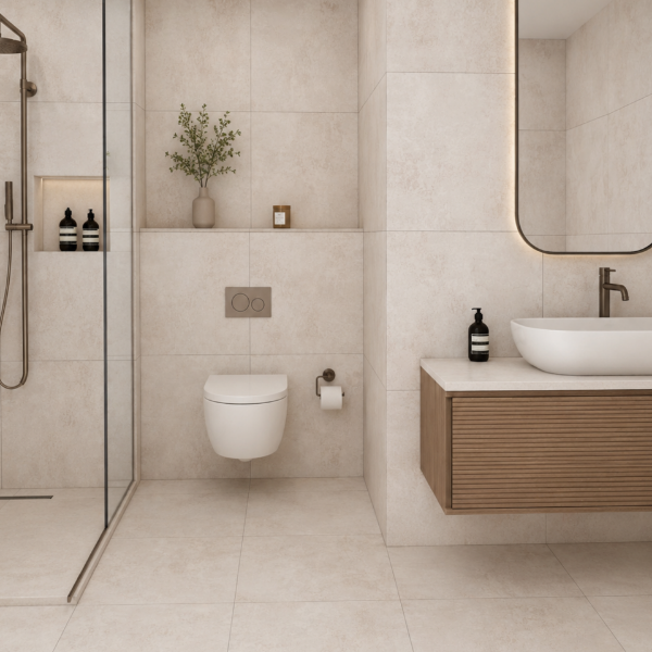 Picture of Floor tile shala, cement effect, matt, 60.8x60.8