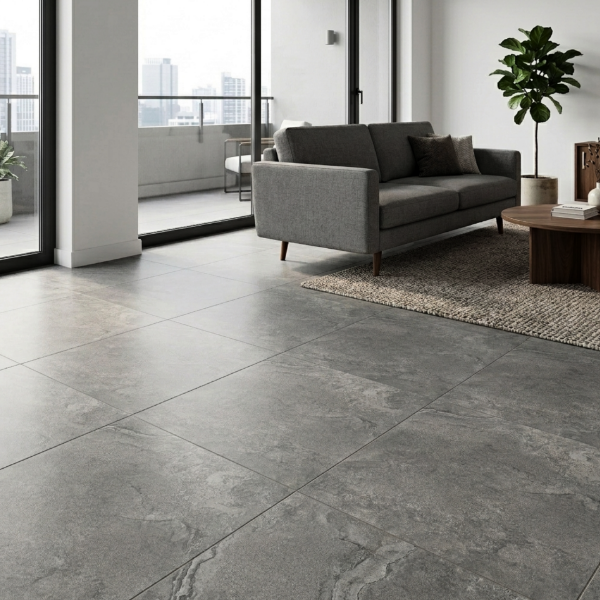 Picture of Floor tile capadocia, stone effect, glossy, 9mm 60x60