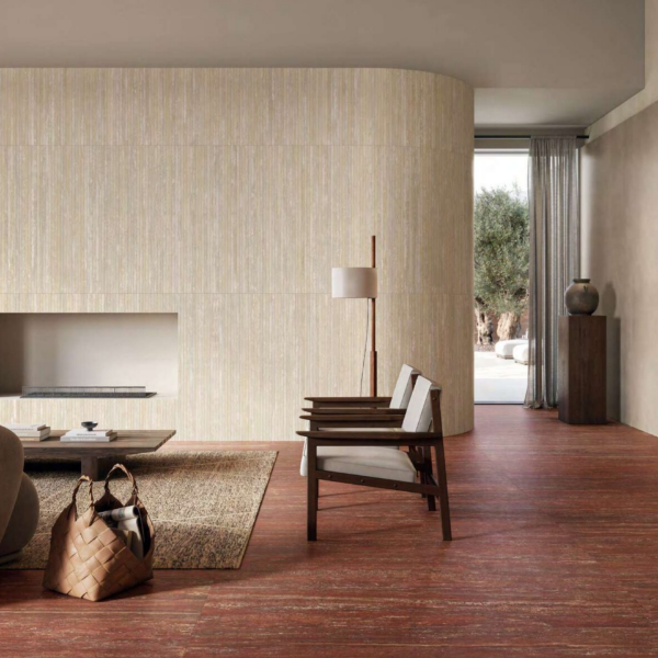 Picture of Floor tile travertino rosso, stone effect, matt, 9mm 60x120
