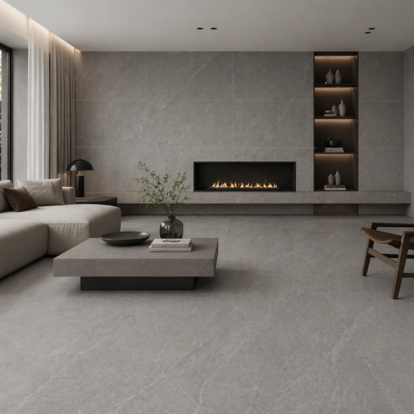 Picture of Floor tile motley, concrete effect, structured, 9mm 60x120