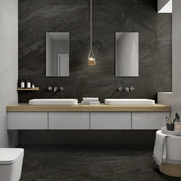 Picture of Floor tile manaos, stone effect, matt, 9mm 45x90