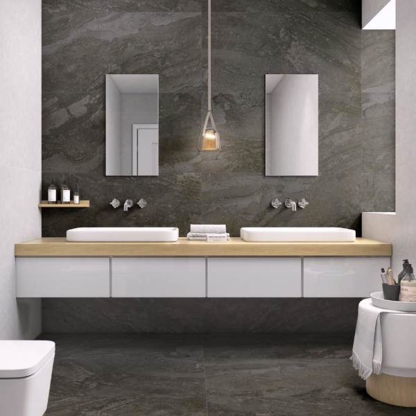 Picture of Floor tile manaos, stone effect, matt, 9mm 45x90