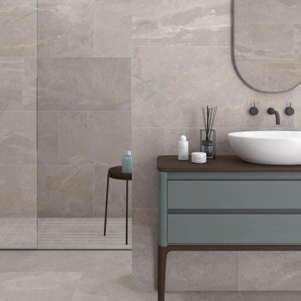 Picture of Floor tile erding, stone effect, matt, 9mm 45x90