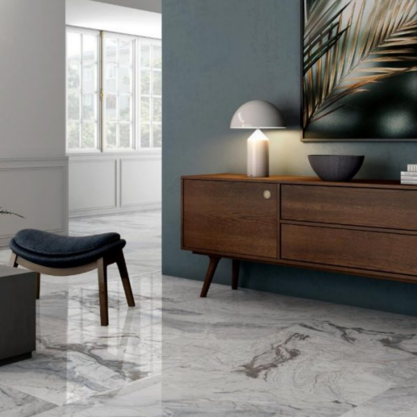 Picture of Floor tile silvana, marble effect, glossy, 8.5mm 60.8x60.8