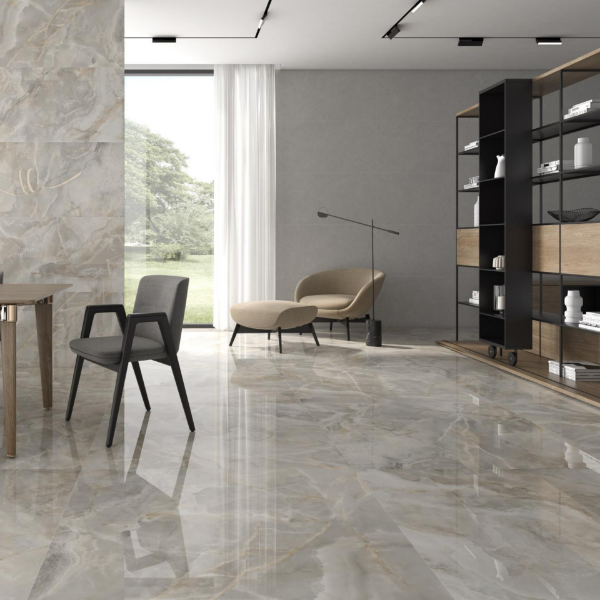 Picture of Floor tile lux noor, marble effect, glossy, 10.2mm 120x120