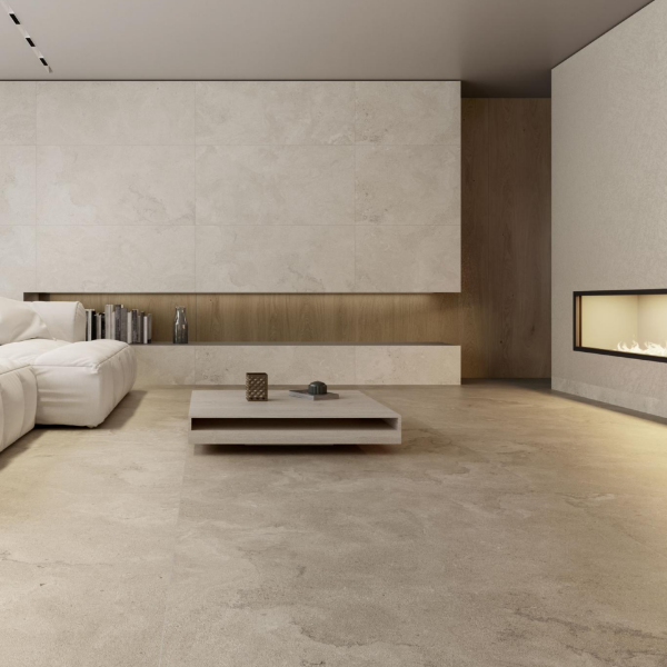 Picture of Floor tile portlandstone, stone effect, matt, 9mm 60x120