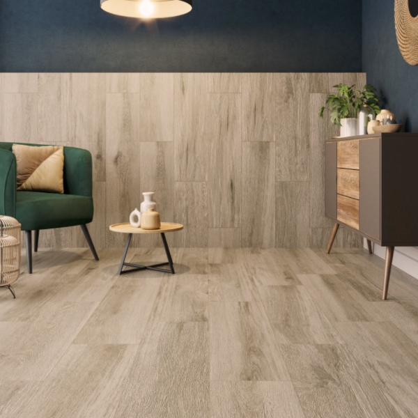 Picture of Floor tile louvre, wood effect, matt, 9mm 25x100