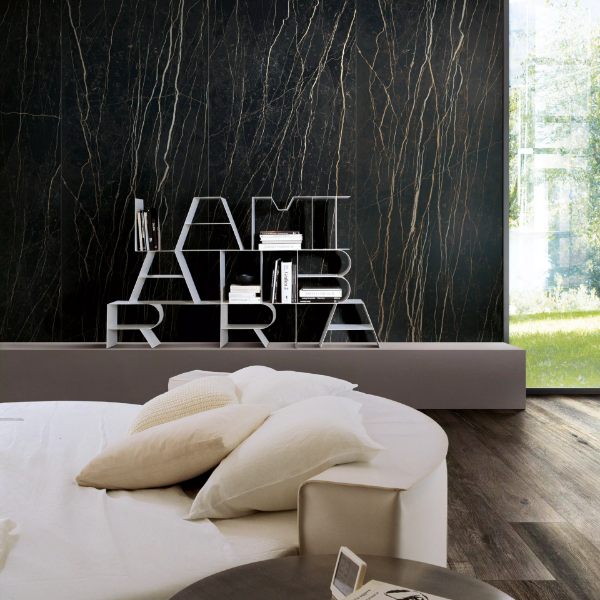 Picture of Floor tile prexious thunder, marble effect, glossy, 6mm 120x280