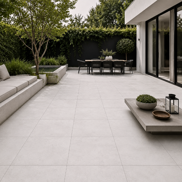Picture of Floor tile core white, concrete effect, matt, 60x60