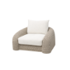 Picture of Armchair, summer mod 2, aluminium frame, beige-white, 114x105x66.5cm