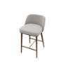 Picture of Stool, foyer, structure canaletto walnut, seat slv hemp