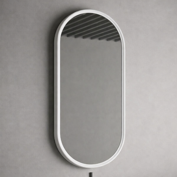 Picture of Bym-9047 oval mirror, touch screen with led, silver copper, 100x50
