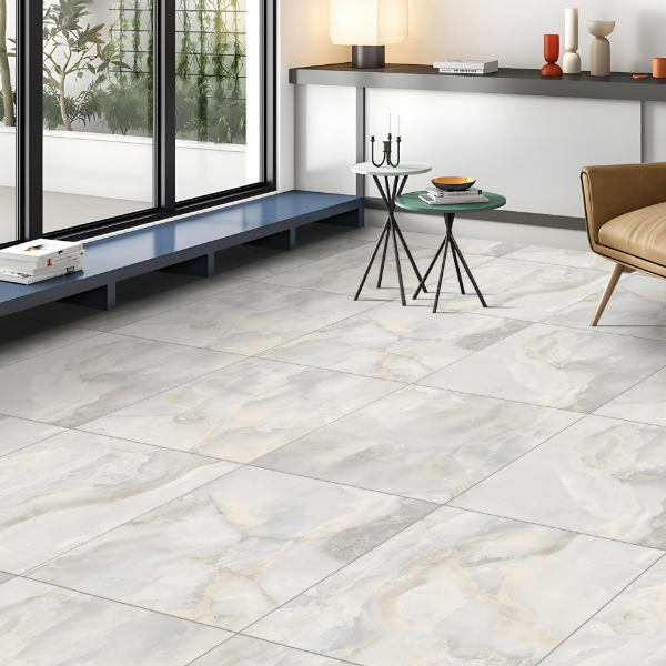 Picture of Floor tile onyx sky, marble effect, matt, 60x60