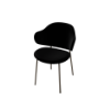 Picture of Chair, holly, matt bronze metal legs, black