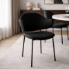 Picture of Chair, holly, matt bronze metal legs, black