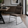 Picture of Chair, greta, metal legs matt black, tobacco