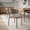 Picture of Chair, oleandro, matt bronze metal frame, mud brown