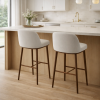 Picture of Stool, foyer, structure canaletto walnut, seat slv hemp
