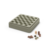 Picture of Triple game, giobagnara x frau, wooden box,covered in pelle frau leather,glauco-limo, 39x8,5cm