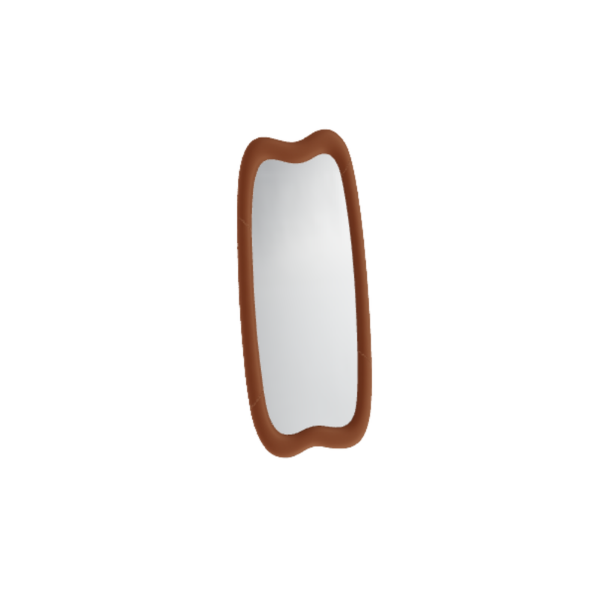 Picture of Mirror, squash, upholstered in leather frau, 85x190cm
