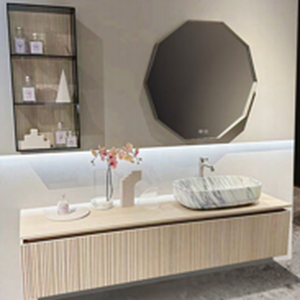 Picture of Calipso bathroom furniture set, solid wood cabinet, ceramic basin, 120 cm