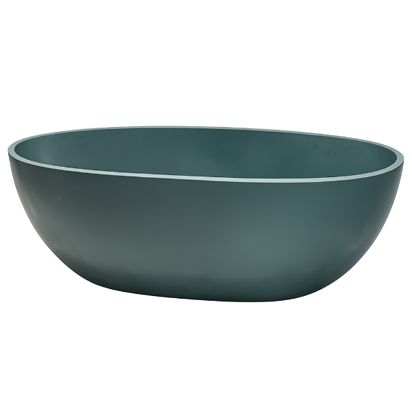 Picture of Picasso bathtub, solid, freestanding, kelp pine green, 170x78x56