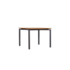 Picture of Dining table, bora, aluminium black matt, teak natural, 100x100x76cm