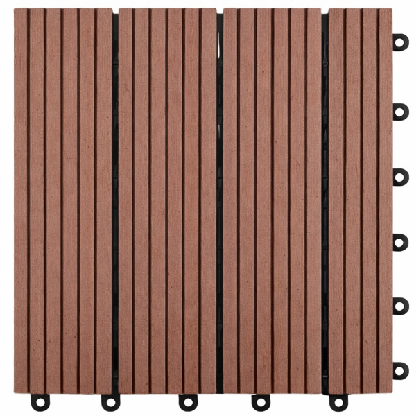 Picture of Wpc, sn401, wood and plastic composition, dark brown, 300x300mm