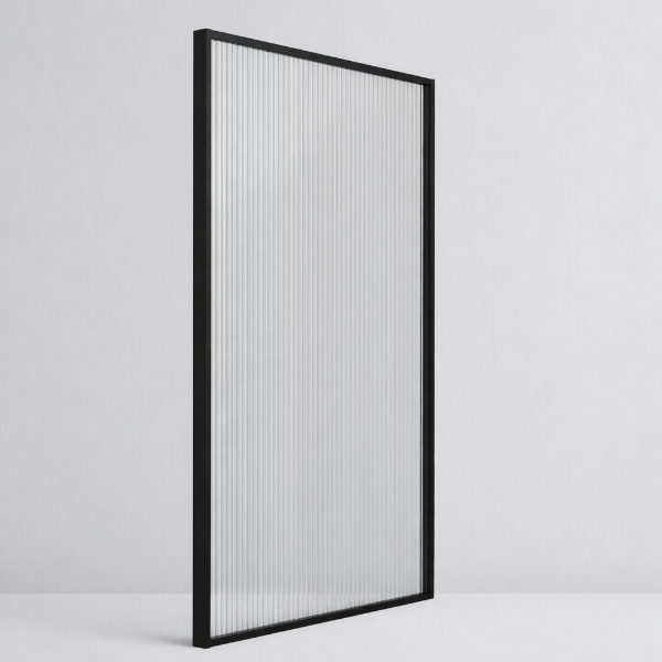 Picture of Shower glass, black profile, 90x200 5mm