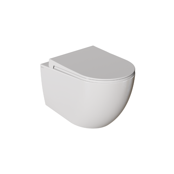 Picture of Line wc with pipe, ceramic, wall hung, white, 52.5x35.5