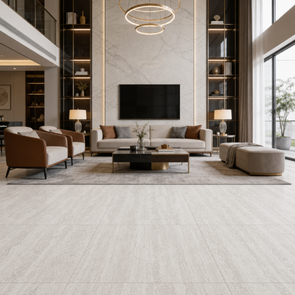 Picture of Floor tile travertino roma, marble effect, matt, 8.2mm 60x60
