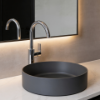 Picture of Shui comfort round basin, ceramic, countertop, basalto, matte, 40 cm